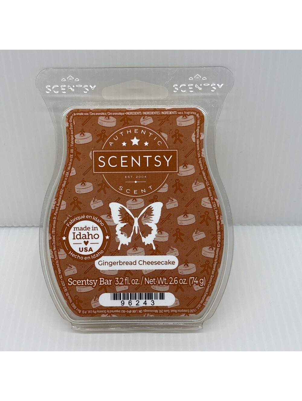 NEW - Scentsy Gingerbread Cheesecake - 3.2fl Oz Wax Bar Retired Scent